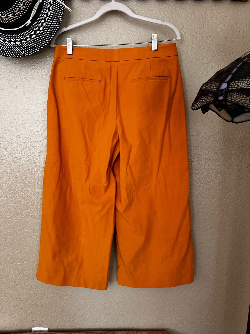 Ann Taylor Bright Orange Cropped Wide-Leg Pants - Picture 2 of 7